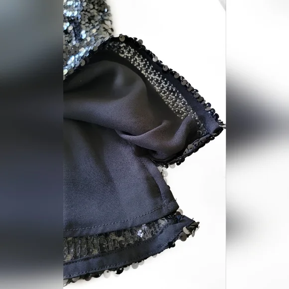 Black Sequin Sleeveless Top Size XL - Picture 7 of 7
